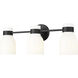 Corella 3 Light 22.4 inch Matte Black Vanity Light Wall Light
